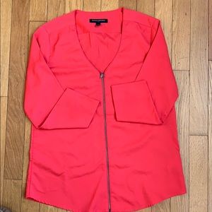 Front zip up blouse